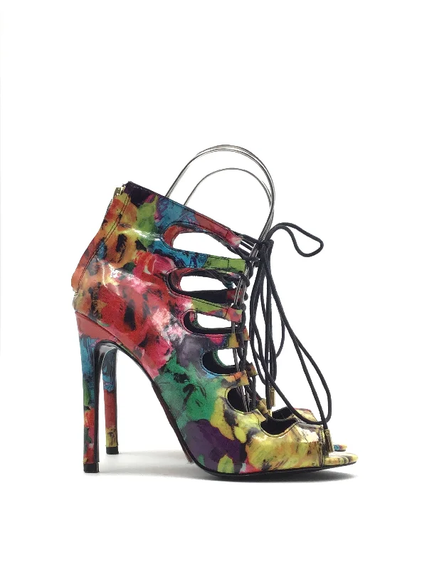 Best Flat Shoes Online Multi-colored Sandals Heels Stiletto Steve Madden, Size 7.5