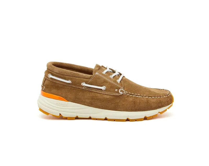 Comfortable Athletic Shoes Merrimack Boat Shoe - Dark Sand Suede