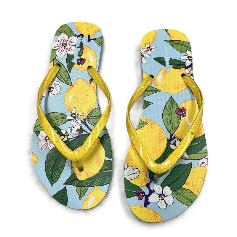 Designer Sneakers For Sale Sandals Flip Flops By Vera Bradley In Yellow, Size: 10