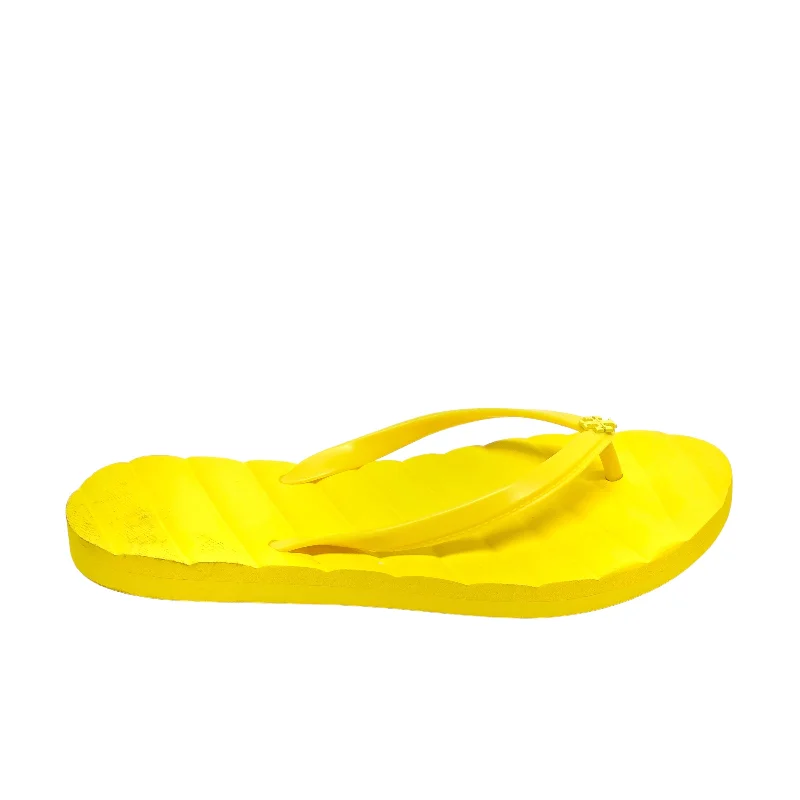 Fashionable Moccasins Sandals Designer By Tory Burch In Yellow, Size: 11