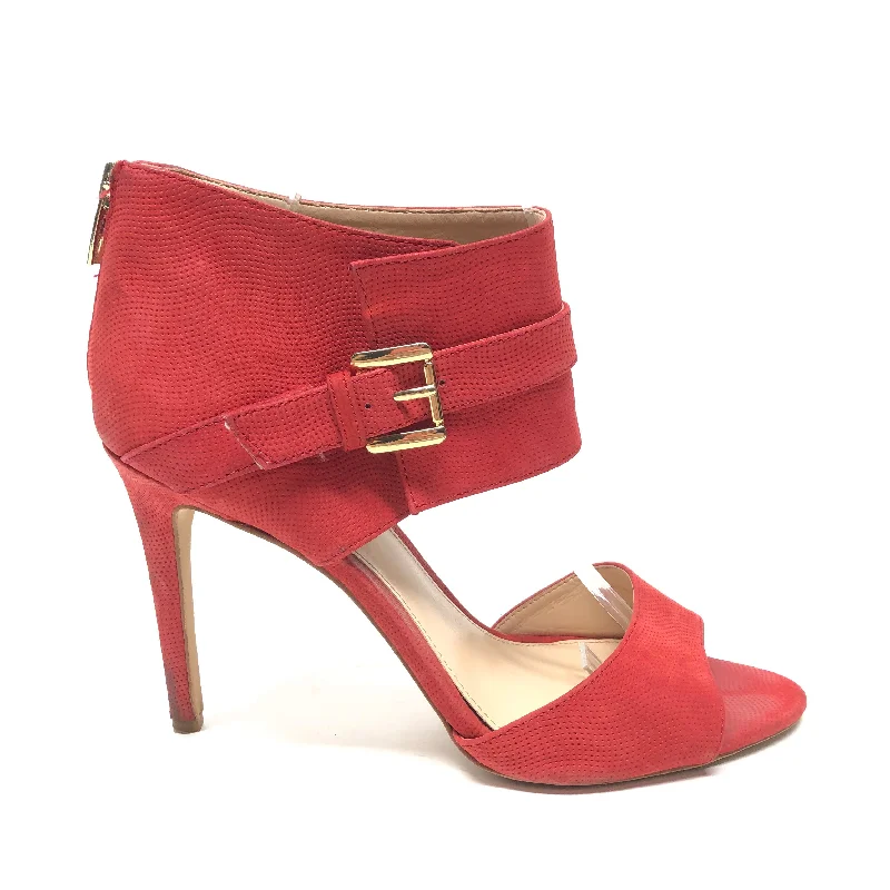 Slip-On Sneakers Collection Red Sandals Heels Stiletto Vince Camuto, Size 10