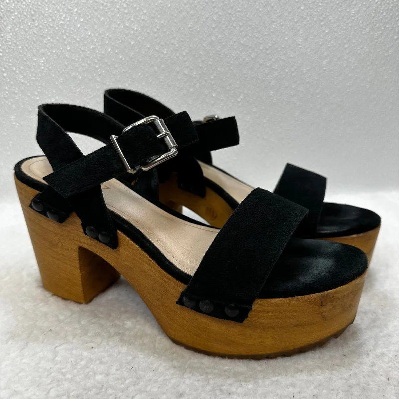 Outdoor Work Boots Sandals Heels Block By SCHUTZ In Black, Size: 8
