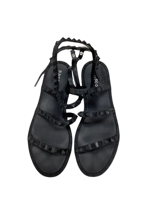 Comfortable Sandals For Summer Black Sandals Flip Flops Bamboo, Size 6