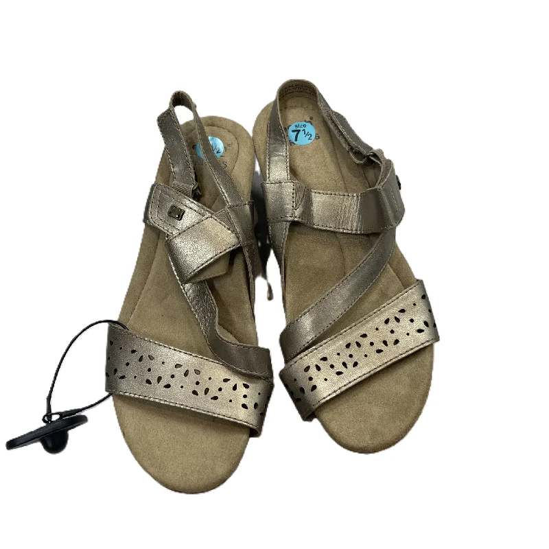 Fashionable Sneakers Collection Brown Sandals Heels Wedge By Earth, Size: 7.5