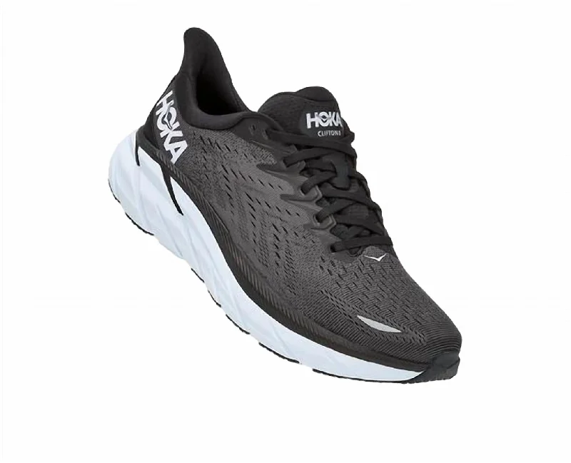 Best Hiking Shoes Online Men's Clifton 8 Running Shoes In Black,white