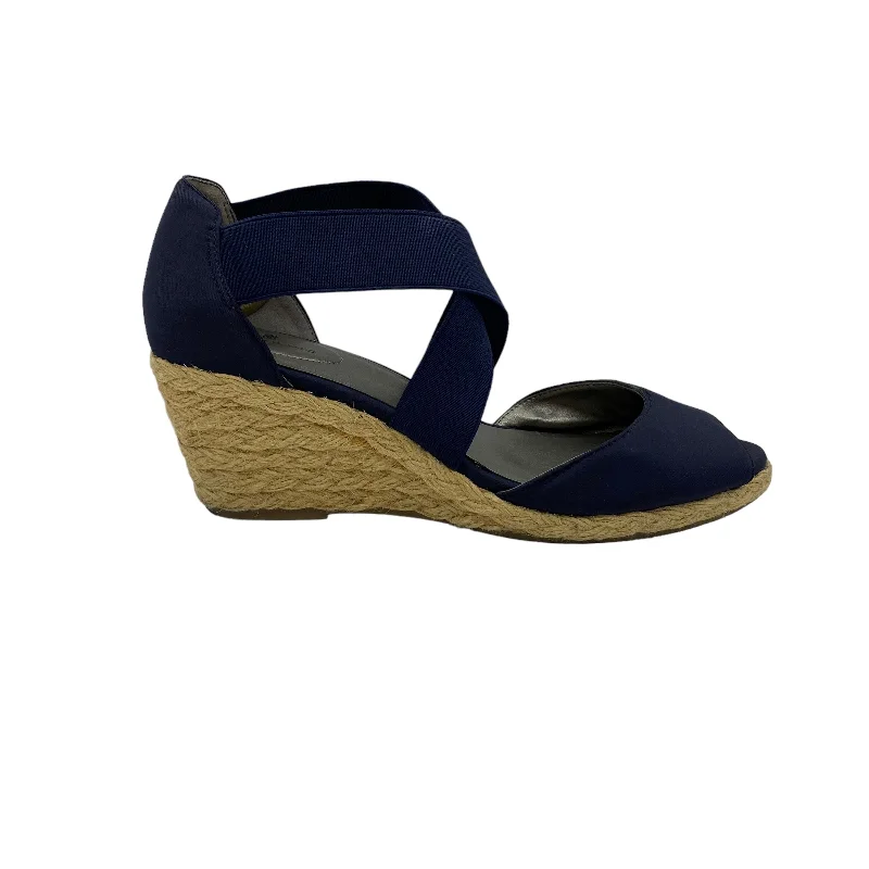 Comfortable Running Sneakers BLUE SANDALS HEELS WEDGE by BANDOLINO Size:8
