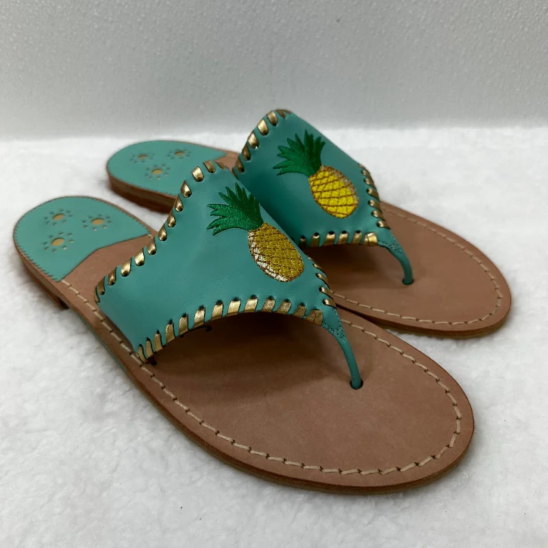 Cozy Casual Shoes Mint Sandals Flip Flops Jack Rogers, Size 11