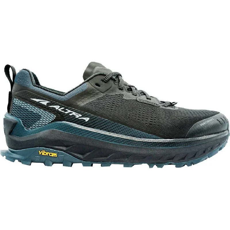 Luxury Boots For Sale Men's Olympus 4 Trail Running Shoes - Medium Width In Black/steel