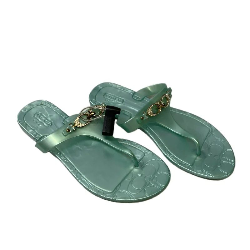 Casual Walking Boots Blue  Sandals Designer By Coach  Size: 7