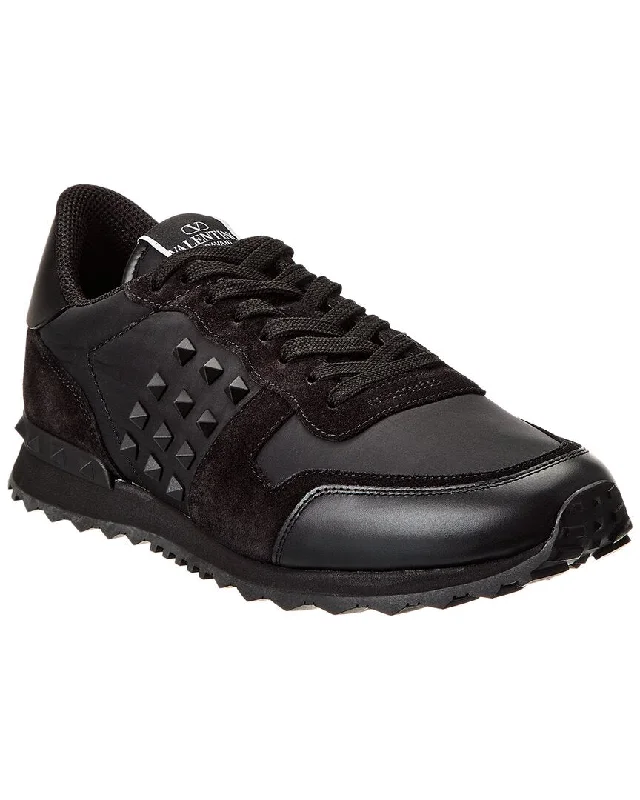 Trendy Sports Footwear Valentino Nylon & Suede Sneaker