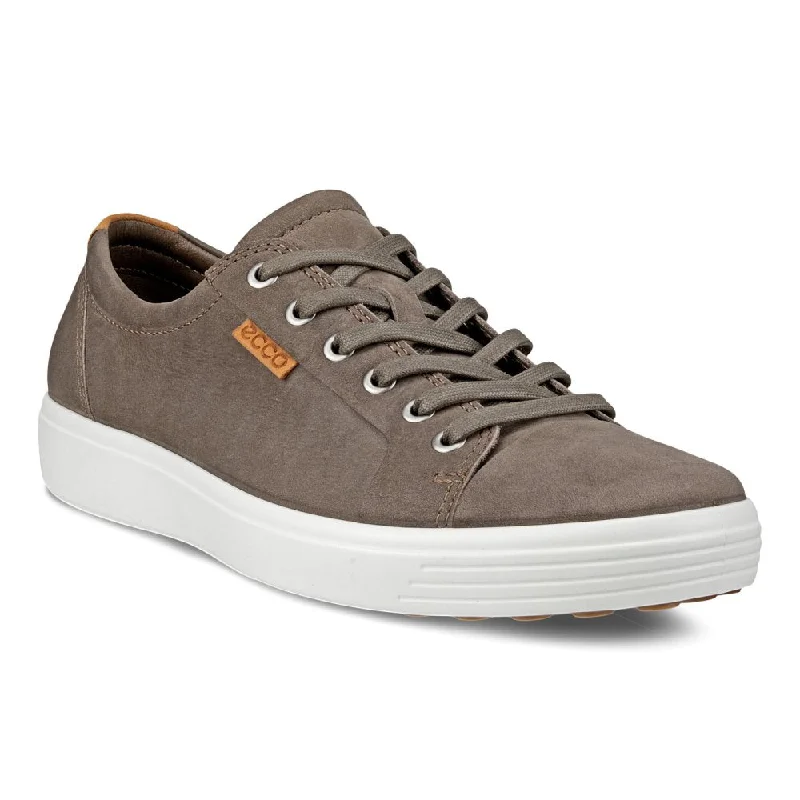 Stylish Work Sneakers Ecco Men's Soft 7 Lace-Up - Dark Clay/Lion