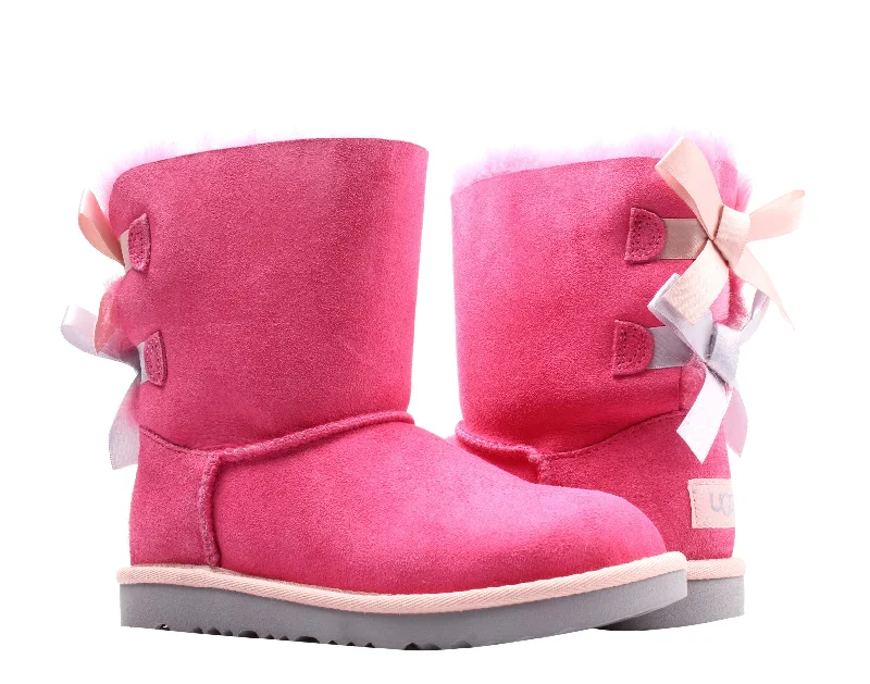 Comfortable Winter Sneakers UGG Australia Bailey Bow II Pink/Icelandic Blue Big Kids Boots 1017394K-PAIB Comfortable Winter Sneakers UGG Australia Bailey Bow II Pink/Icelandic Blue Big Kids Boots 1017394K-PAIB