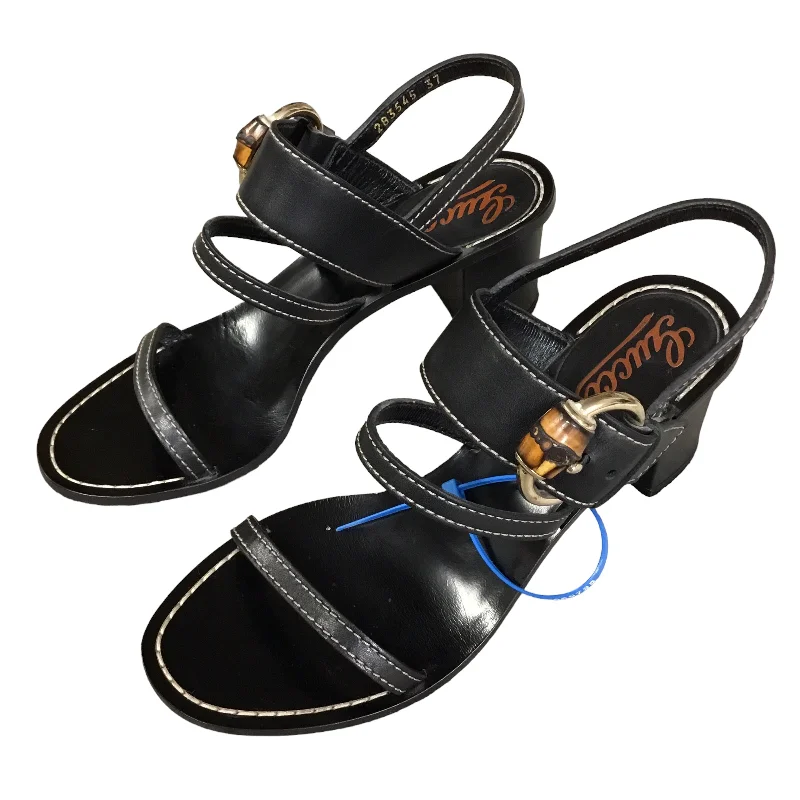 Slip-On Shoes For Men Sandals Heels Block By Gucci In Black, Size: 6