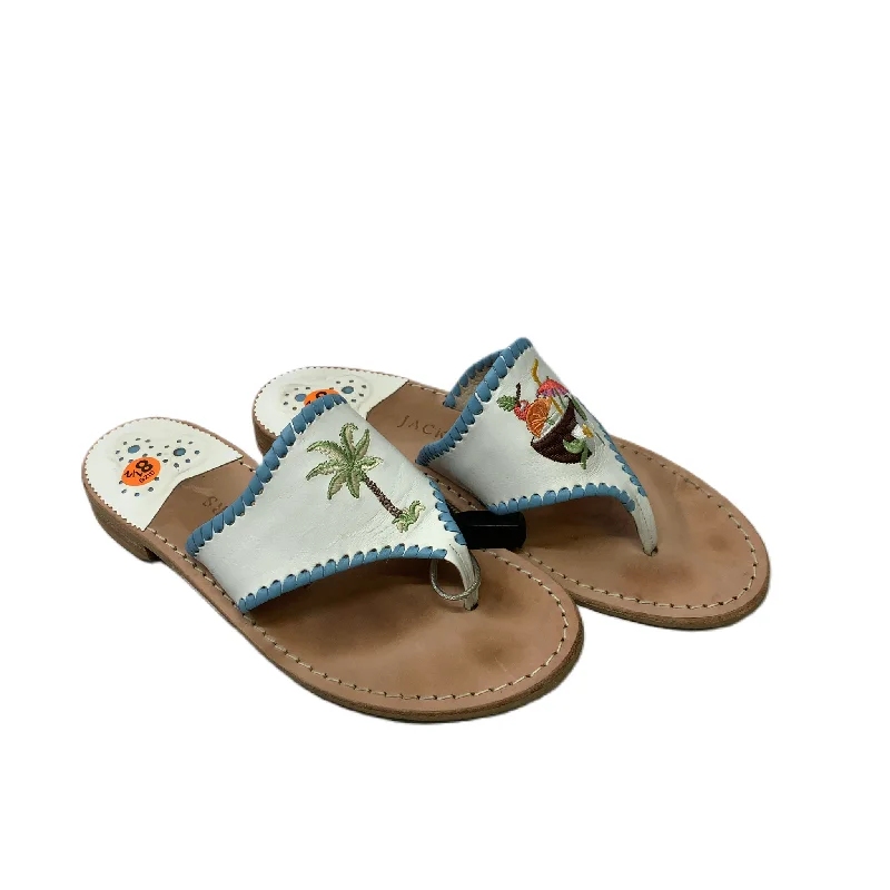 Outdoor Shoes Collection Blue & White  Sandals Designer By Jack Rogers  Size: 8.5