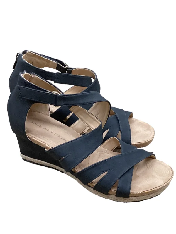 Comfortable Loafers For Work Sandals Heels Block By Adrienne Vittadini In Black, Size: 10