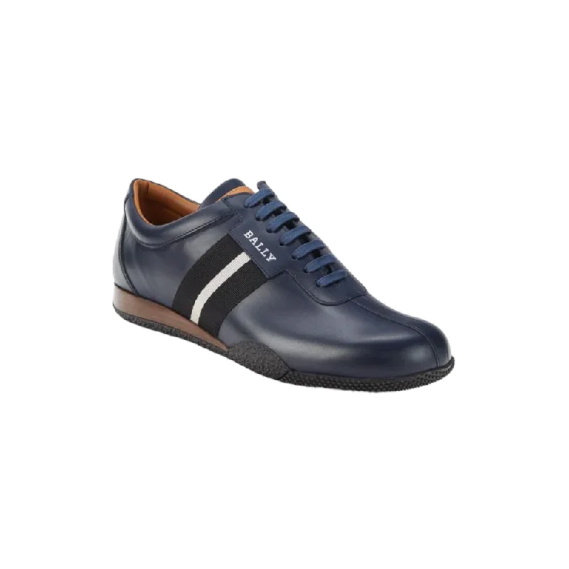 High Quality Sneakers Bally Frenz Men's 6230487 Ink Leather Sneakers