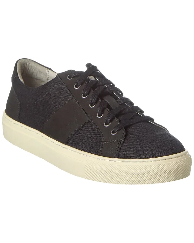 Formal Dress Footwear Alphakilo Carson Canvas & Leather Sneaker