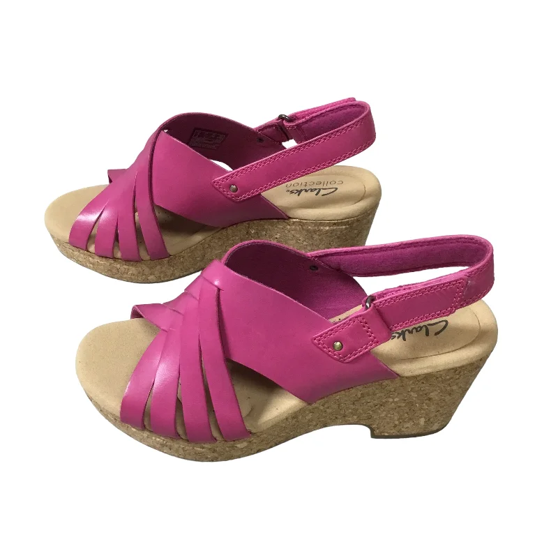 Stylish Boots For Sale Pink Sandals Heels Wedge Clarks, Size 7.5