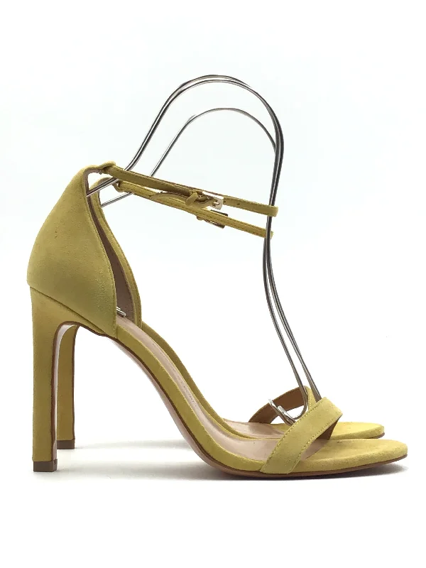 Eco-Friendly Sneakers Yellow Sandals Heels Stiletto Banana Republic, Size 10