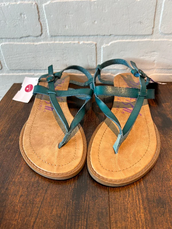 Light Running Shoes Green Sandals Flip Flops Blowfish, Size 7.5