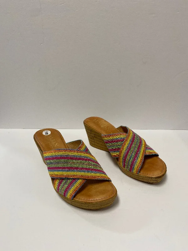 Designer Boots Collection Sandals Heels Wedge By Italian Shoemakers  Size: 8