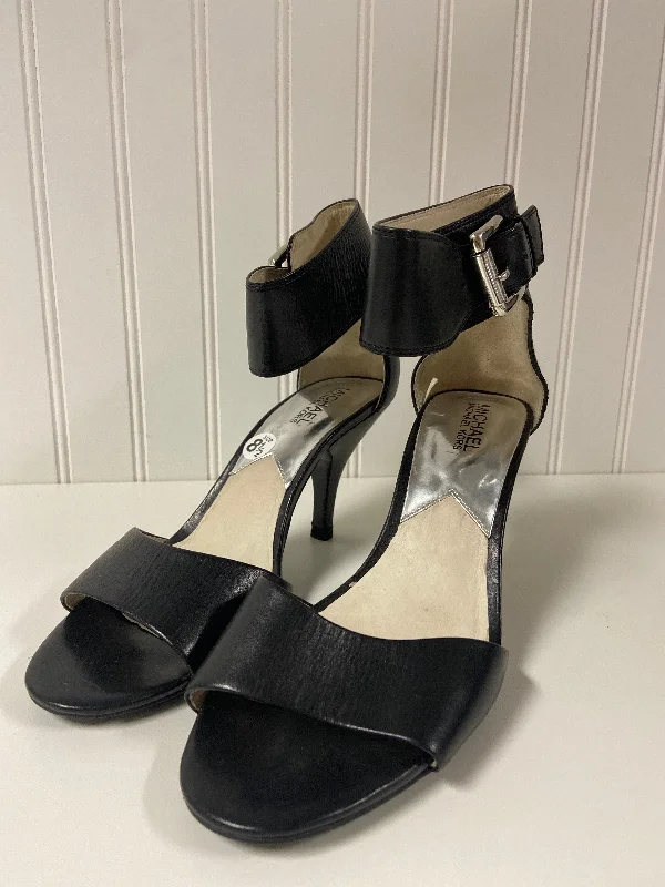 Trendy Platform Sneakers Black Sandals Heels Stiletto Michael By Michael Kors, Size 8.5