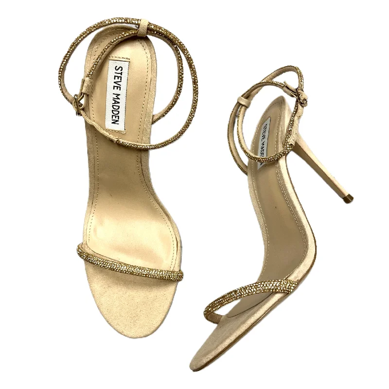 Fashionable Loafers For Sale Sandals Heels Stiletto By Steve Madden In Tan, Size: 11