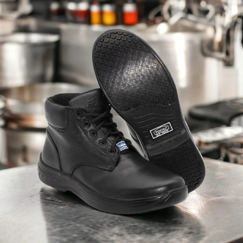 Leather Casual Shoes FORTAL FBP1 MEN NON-SLIP BLACK LEATHER WORK BOOT