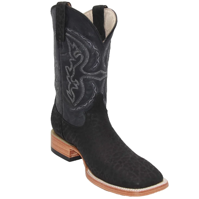 Trendy Casual Sandals Men's Genuine Leather Bull Neck Square Toe Western Boot