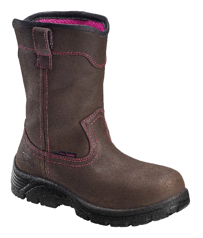 Luxury Running Shoes Women's Framer Brown Composite Toe EH WP 10" Wellington