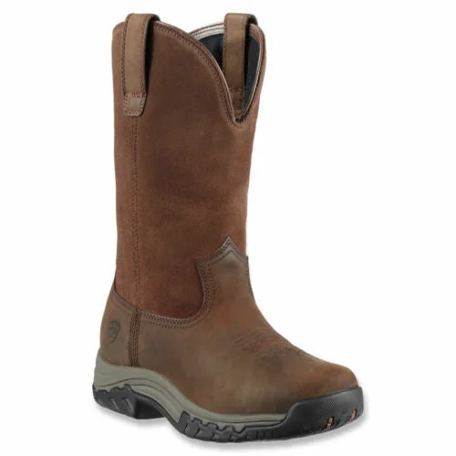 Affordable Hiking Shoes Ariat Ladies Brown Terrain Pull-On Boot 10011845