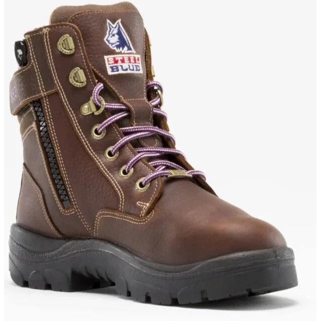 Comfortable Heeled Shoes Steel Blue Women's Southern Cross Side Zip 6" WP Steel Toe MG Work Boot - 892853 Comfortable Heeled Shoes Steel Blue Women's Southern Cross Side Zip 6" WP Steel Toe MG Work Boot - 892853
