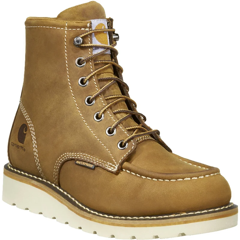 Waterproof Loafers Carhartt Women's 6" Steel Toe WP Wedge Work Boot - Brown - FW6225-W Waterproof Loafers Carhartt Women's 6" Steel Toe WP Wedge Work Boot - Brown - FW6225-W