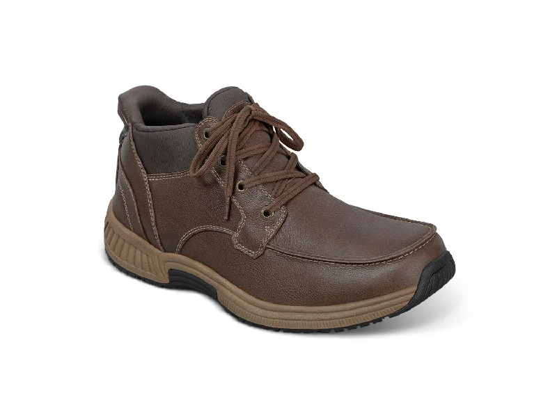 Luxury Leather Sneakers Verno Hands-Free - Brown