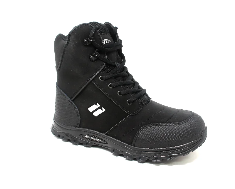 Warm Hiking Boots Fitec 9317-Black Lady's Extra Depth Winter Boots 200G Insulation