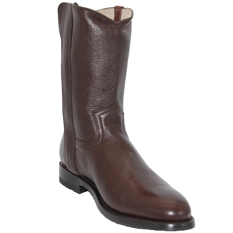Luxury Running Shoes Men’s Genuine Leather Round Toe Roper Western Boot