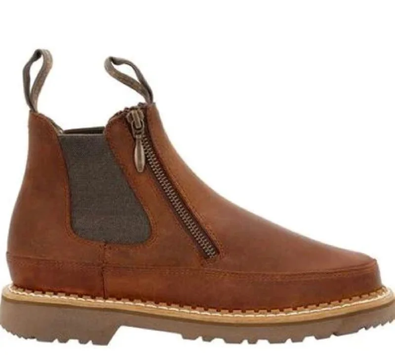 Waterproof Hiking Boots Georgia Boot Women's Side Zip 5" Slip Resistant Chelsea Romeo Boot Waterproof Hiking Boots Georgia Boot Women's Side Zip 5" Slip Resistant Chelsea Romeo Boot