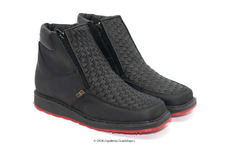 Comfortable Winter Sneakers PETATILLO BLACK DOUBLE DENSITY RED SOLE