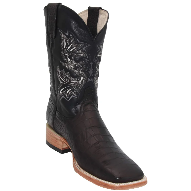 Outdoor Sneakers Collection Mens Square Toe Leather Crocodile Print Western Cowboy Boots Outdoor Sneakers Collection Mens Square Toe Leather Crocodile Print Western Cowboy Boots