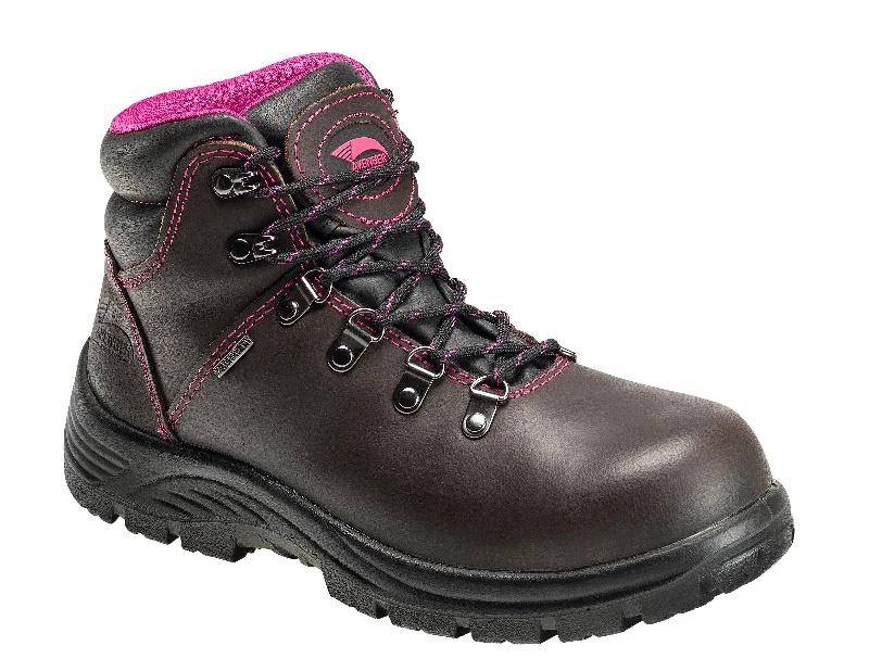 Lightweight Snow Boots Women's Framer Brown Steel Toe EH WP 6" Work Boot