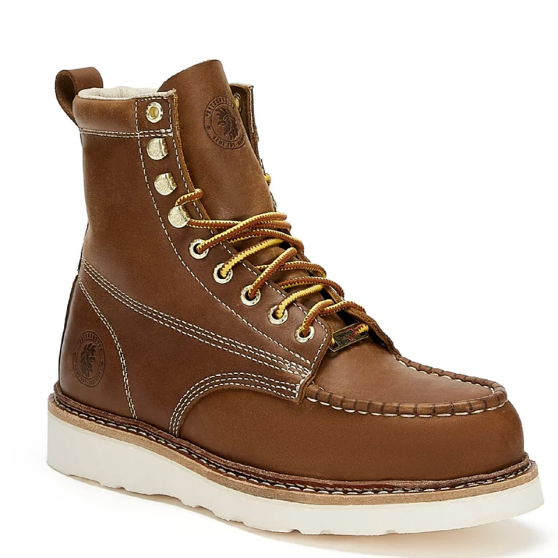 Breathable Hiking Boots ROCKROOSTER Norwood Men's 6 inch Brown steel toe wedge work boots with Vibram® Outsole VAP621 Breathable Hiking Boots ROCKROOSTER Norwood Men's 6 inch Brown steel toe wedge work boots with Vibram® Outsole VAP621