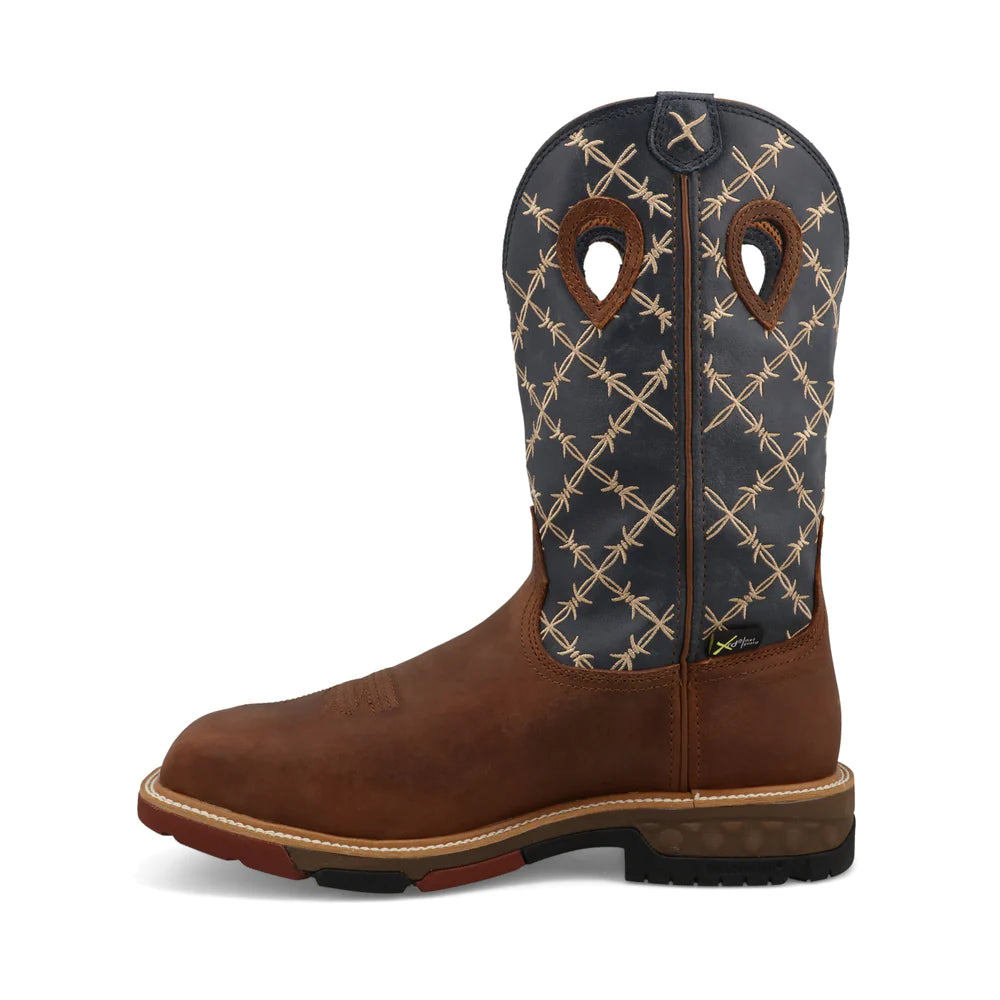 Leather Casual Shoes TWISTED X MXBNWM1 12" HAZEL&NAVY WESTERN INTERNAL MET BOOT