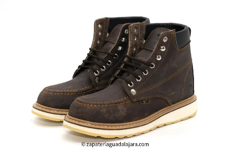 Cozy Winter Shoes HB80194 CHOCOLATE MOC TOE WORK BOOT