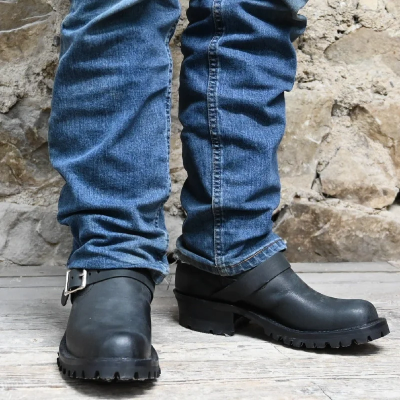 Best Formal Shoes Online Nicks 12" Leather "Renegade" Motorcycle Boot In Black