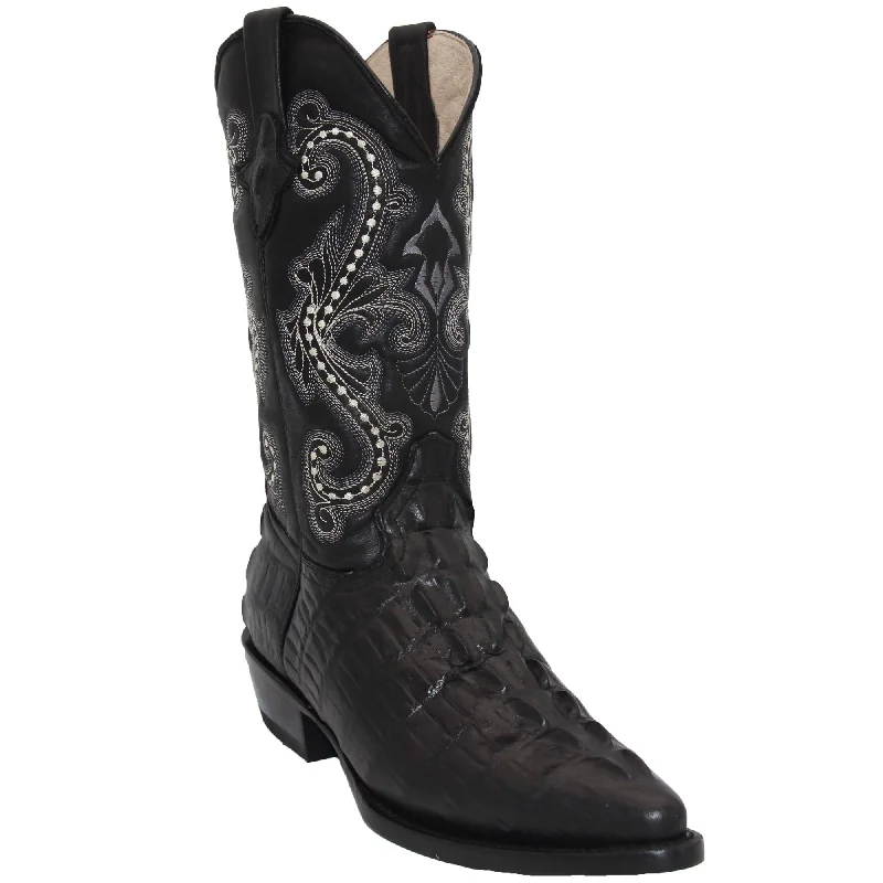 Comfortable Slippers For Home Men's Leather Crocodile Alligator Print J Toe Western Boot Comfortable Slippers For Home Men's Leather Crocodile Alligator Print J Toe Western Boot