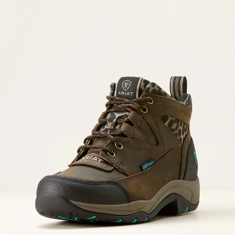 Trendy High Top Sneakers ARIAT Women's 10053734 Terrain Waterproof Boots CHOCOLATE|CAMO LEOPARD Trendy High Top Sneakers ARIAT Women's 10053734 Terrain Waterproof Boots CHOCOLATE|CAMO LEOPARD
