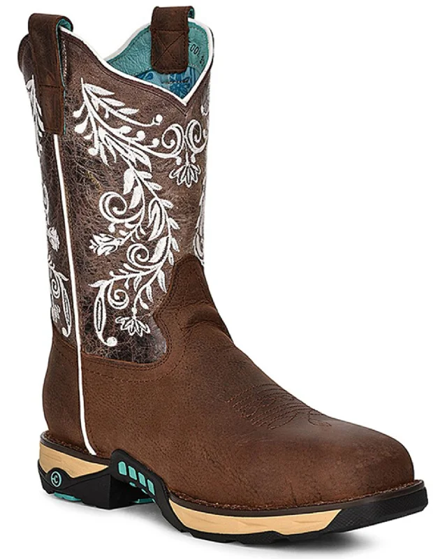 Durable Work Boots Corral Women's Embroidered Water Resistant Work Boots - Composite Toe W5008 Durable Work Boots Corral Women's Embroidered Water Resistant Work Boots - Composite Toe W5008