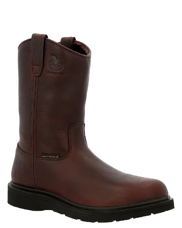 Trendy Casual Shoes Men's Suspension Wedge Steel Toe Waterproof Pull On Work Boots Trendy Casual Shoes Men's Suspension Wedge Steel Toe Waterproof Pull On Work Boots