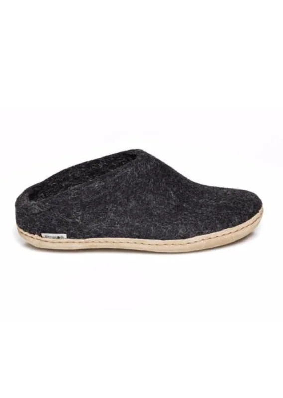 Slip-On Shoes For Men Glerups Unisex Leather Sole Open Heel Slippers