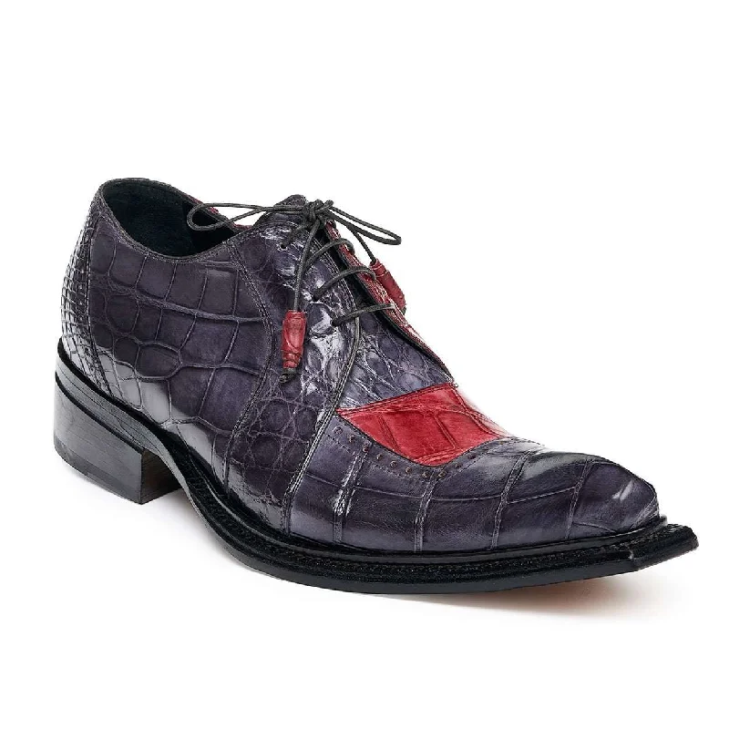 Trendy High Top Sneakers Mauri Designer Shoes Exotic Skin Men's Pino Bordeaux & Medium Grey Alligator Body Oxfords 44268(MA4822) Trendy High Top Sneakers Mauri Designer Shoes Exotic Skin Men's Pino Bordeaux & Medium Grey Alligator Body Oxfords 44268(MA4822)
